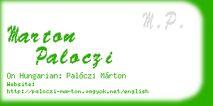 marton paloczi business card