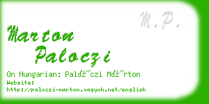 marton paloczi business card